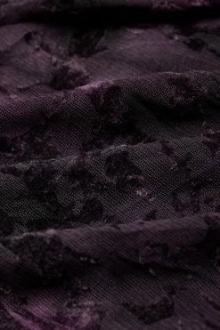 PUNK RAVE Violet Witch Tattered Top -AKUMU INK shop 00773