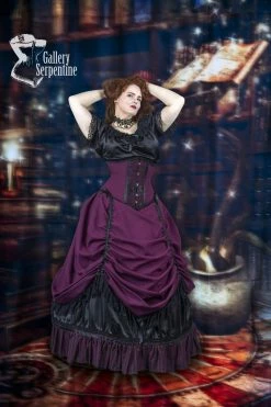 Gallery Serpentine Burgundy Beauty Skirt Set, Made To Measure -AKUMU INK shop 026 IlonaAbou Zolof 003