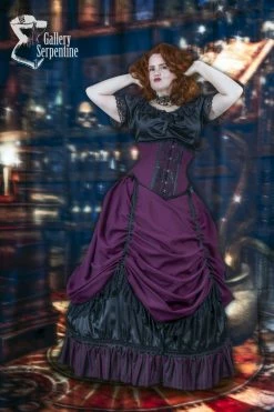 Gallery Serpentine Burgundy Beauty Corset Gown, Made To Measure -AKUMU INK shop 028 IlonaAbou Zolof 005
