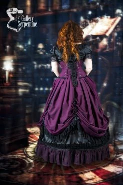 Gallery Serpentine Burgundy Beauty Corset Gown, Made To Measure -AKUMU INK shop 029 IlonaAbou Zolof 006