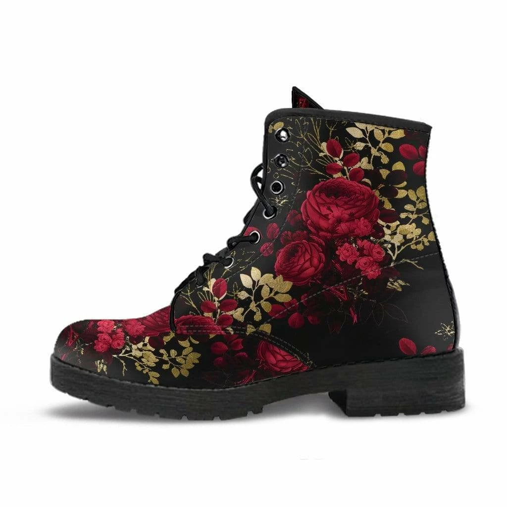 Gallery Serpentine Red Roses Vegan Boots, FREE Shipping 5 Gallery Serpentine Red Roses Vegan Boots, FREE Shipping - Image 3