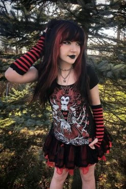 VampireFreaks Emo Striped Arm Warmers [Black/Red] -AKUMU INK shop 115. x cheyanide xqueen 0793e8d5 966a 471f ade2 ecaf686533df