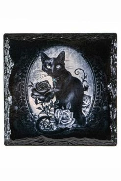 Alchemy Cat Roses Slate Coasters [Set Of 4]