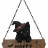 Pacific Giftware Black Kitten W/ Board Hanging Sign -AKUMU INK shop 13804