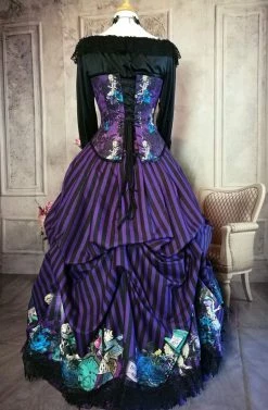 Gallery Serpentine Gothic Alice In Wonderland Victorian Corset Gown -AKUMU INK shop 138kbdark alice back