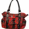 Banned Apparel Rise Up Bag [RED PLAID] -AKUMU INK shop 1393603317755copy
