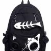 Banned Apparel Kitty Speaker Backpack [BLACK/WHITE] -AKUMU INK shop 1410357339bbn 728 blk wht
