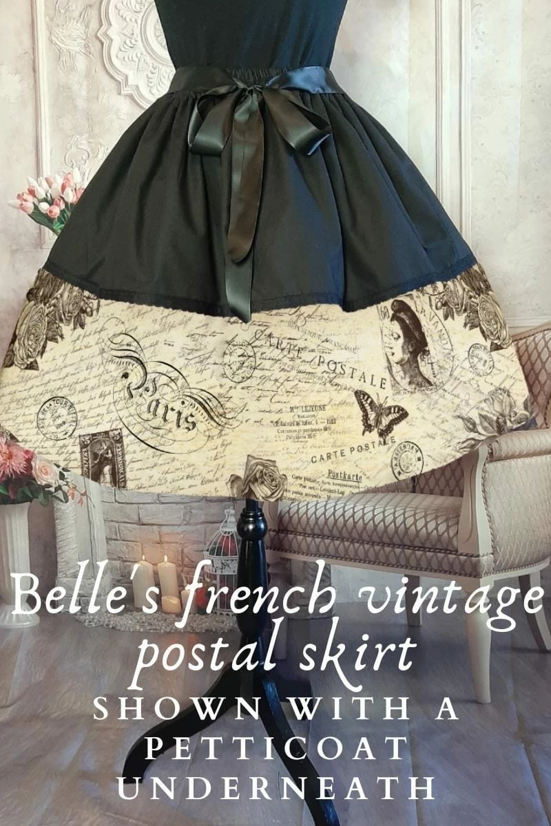 Gallery Serpentine Belle's French Vintage Postal Skirt, Pre-order 2 Gallery Serpentine Belle's French Vintage Postal Skirt, Pre-order