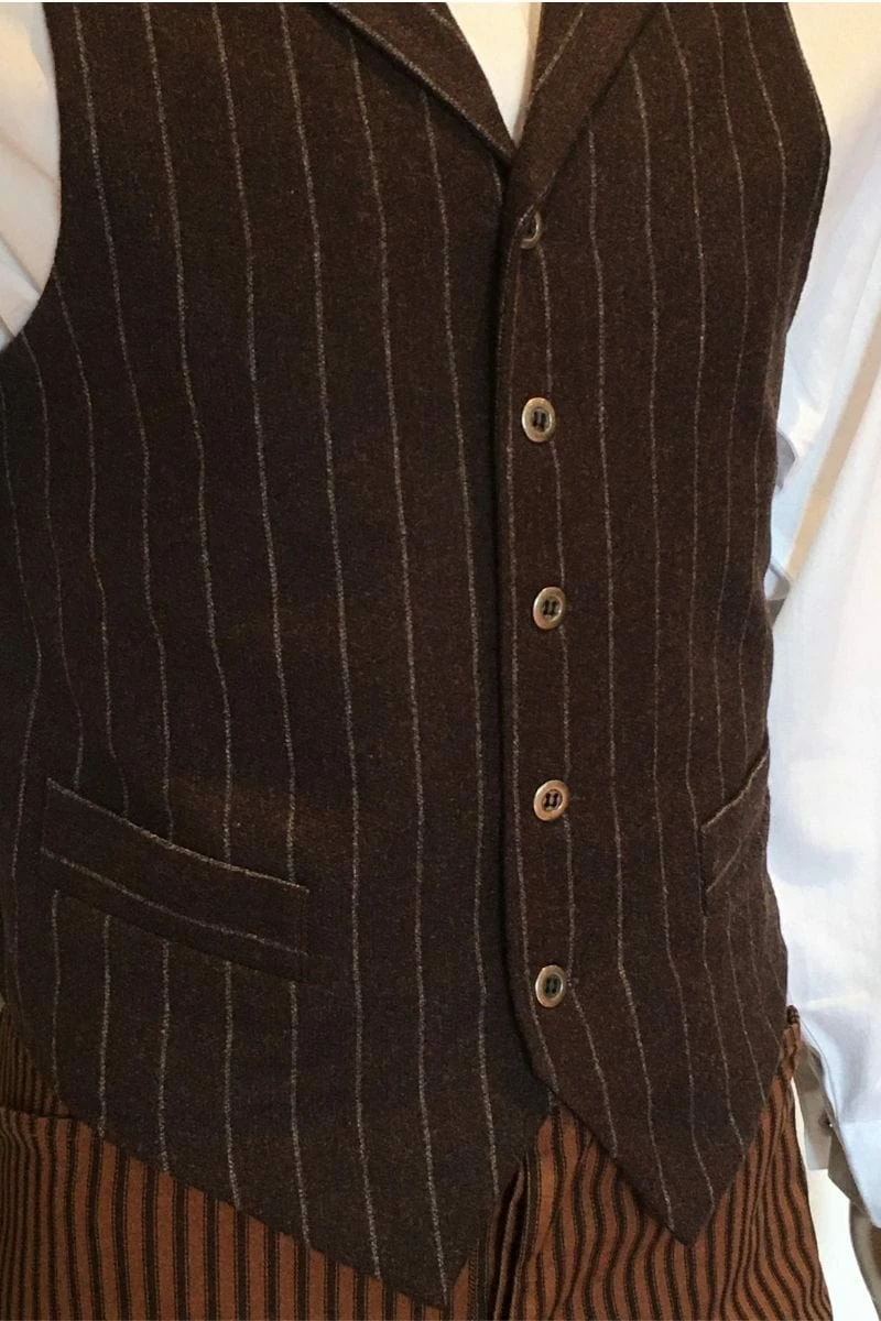 Gallery Serpentine Walnut Stripe Vest, S & M 5 Gallery Serpentine Walnut Stripe Vest, S & M - Image 3