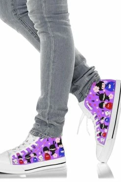 Gallery Serpentine Purple Kawaii Ninja Women's High Top Sneakers, FREE Shipping