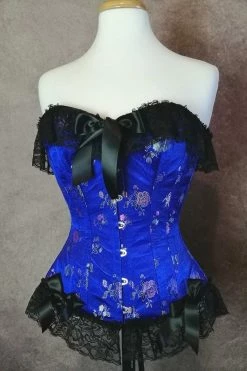 Gallery Serpentine Corsetry Beautiful In Blue Femme Fatale Corset, Custom Sized