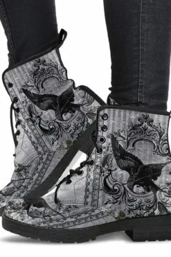 Gallery Serpentine RAVEN Gothic Grey, Vegan Men's Boots, FREE Shipping