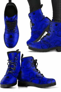 Gallery Serpentine Blue Gallifrey, Vegan Women's Boots, FREE Shipping