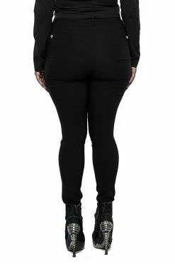 PUNK RAVE Black Blood Skinny Jeans -AKUMU INK shop 21942