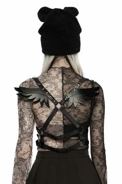 PUNK RAVE Fallen Angel Wings Harness [BLACK]