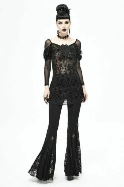 DEVIL FASHION Netherworld Draped Shoulder Top