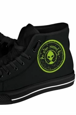 Gallery Serpentine Green Alien, Men's Hi Tops, FREE Shipping