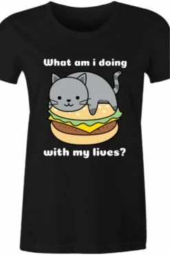 Gallery Serpentine Burger Cat Lives T-shirt