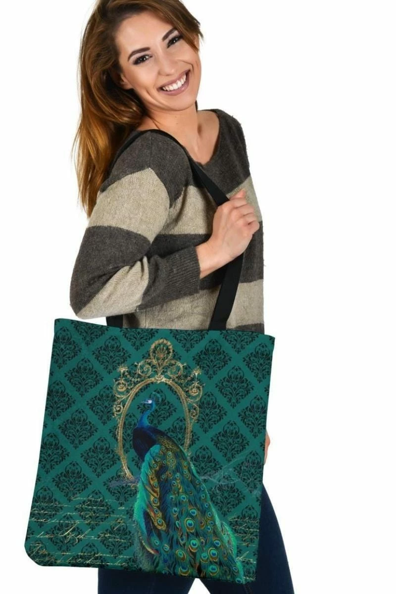 Gallery Serpentine Jewelled Peacock - Cloth Tote Bag 4 Gallery Serpentine Jewelled Peacock - Cloth Tote Bag - Image 2