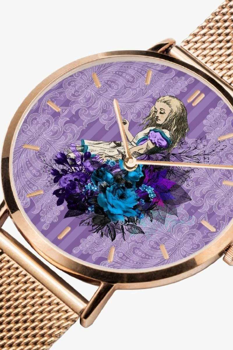 Gallery Serpentine Purple Alice In Wonderland Watch 5 Gallery Serpentine Purple Alice In Wonderland Watch - Image 3