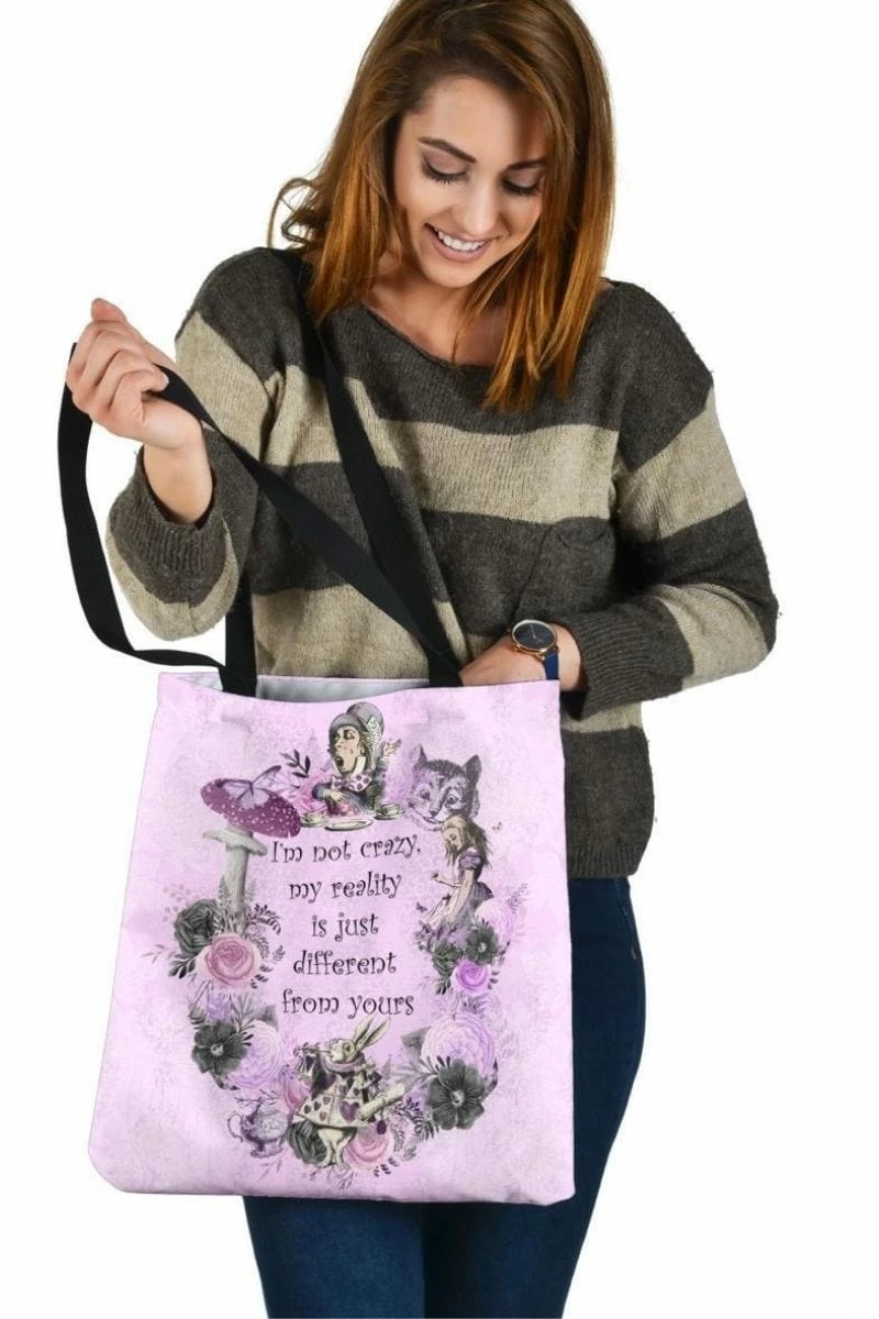 Gallery Serpentine Alice In Wonderland Quote - Tote Bag 4 Gallery Serpentine Alice In Wonderland Quote - Tote Bag - Image 2