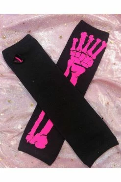 Catalyst Skeleton Arm Warmers [Magenta] -AKUMU INK shop 2pink