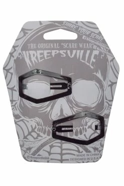 Kreepsville Coffin Snap Hair Clips [BLACK] -AKUMU INK shop 3232copy