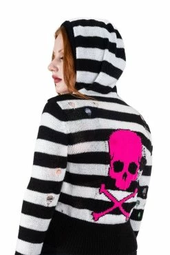 Too Fast Pink Skull Striped Zip Up Cardigan Sweater 12 Too Fast Pink Skull Striped Zip Up Cardigan Sweater -AKUMU INK shop 333333 f7428a5e 1d38 4018 9fe5 1b4b0c7d0a94