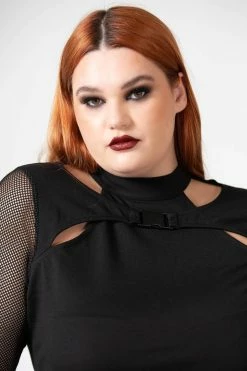 KILLSTAR Lazer Beam Fishnet Sleeve Top -AKUMU INK shop 33333 463640a0 f096 4768 91aa 2bb5dba14dcb