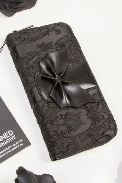 Banned Apparel Darkling Bat Bow Wallet [BLACK] -AKUMU INK shop 34343