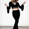 KILLSTAR Marisol Velvet Bell Bottoms 2 KILLSTAR Marisol Velvet Bell Bottoms -AKUMU INK shop 34343433