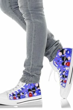 Gallery Serpentine Blue Kawaii Ninja Women's High Top Sneakers, FREE Shipping