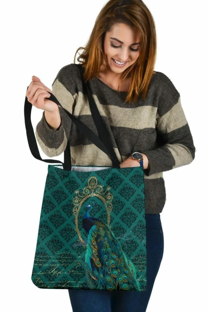 Gallery Serpentine Jewelled Peacock - Cloth Tote Bag 5 Gallery Serpentine Jewelled Peacock - Cloth Tote Bag - Image 3
