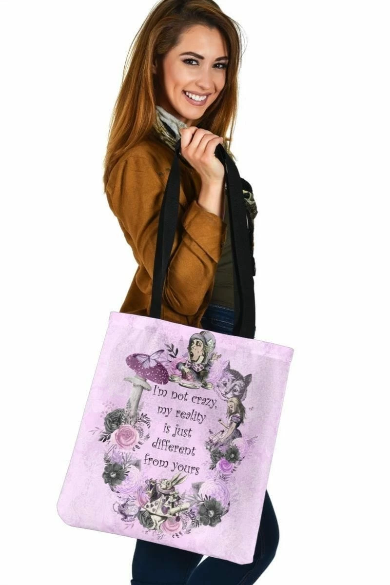 Gallery Serpentine Alice In Wonderland Quote - Tote Bag 5 Gallery Serpentine Alice In Wonderland Quote - Tote Bag - Image 3