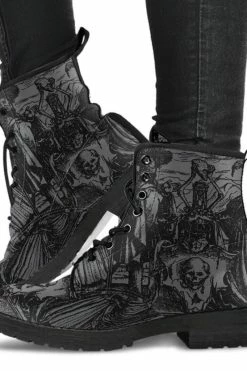 Gallery Serpentine Dance Of Death Grey, Women's Vegan Boots, FREE Shipping