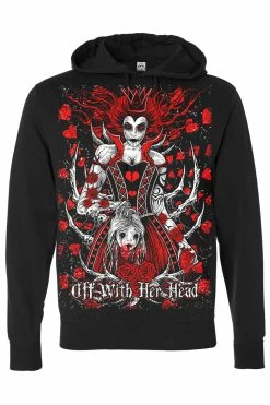 VampireFreaks Queen Of Hearts Hoodie [Zipper Or Pullover] -AKUMU INK shop 3 pullover hoodie resize