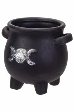 Pacific Giftware Triple Moon Cauldron Plant Pot -AKUMU INK shop 3ddsfdscopy