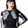 Kreepsville Skeleton Ribcage Bones Cardigan 2 Kreepsville Skeleton Ribcage Bones Cardigan -AKUMU INK shop 444343242