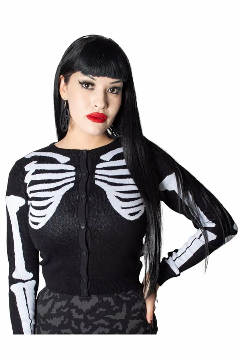 Kreepsville Skeleton Ribcage Bones Cardigan 3 Kreepsville Skeleton Ribcage Bones Cardigan