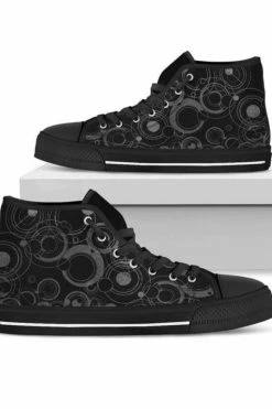 Gallery Serpentine Black Gallifrey Men's Hi Tops, FREE Shipping -AKUMU INK shop 4 33199f0b 72a6 47d3 a68f 90cc4b7488de