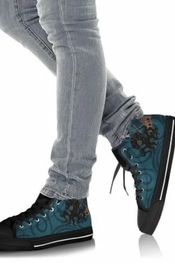 Gallery Serpentine Pirate Kraken Ocean, Men's Hi Tops, FREE Shipping