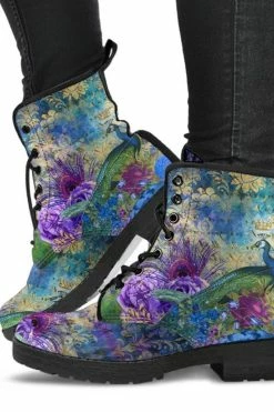 Gallery Serpentine Garden Of The Peacock Vegan Boots, FREE Shipping
