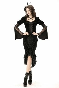DARK IN LOVE Ghostling Vintage Goth Skirt -AKUMU INK shop 5656rrdes