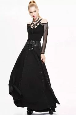DEVIL FASHION Bustle Harness Maxi Skirt -AKUMU INK shop 57865765768