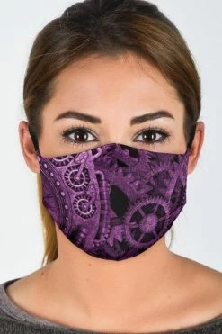 Gallery Serpentine Purple Steampunk - Eco Washable Face Mask