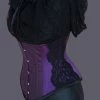 Gallery Serpentine Corsetry Purple Silk Shape Wear Corset, 20", One Only