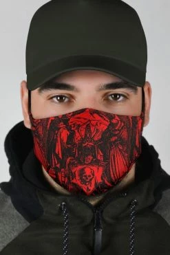 Gallery Serpentine Dance Of Death Red- Men's Washable Face Mask