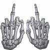 Kreepsville Skelli Hand Middle Finger Bone Patch Set [2 Pair] -AKUMU INK shop 655 Image1