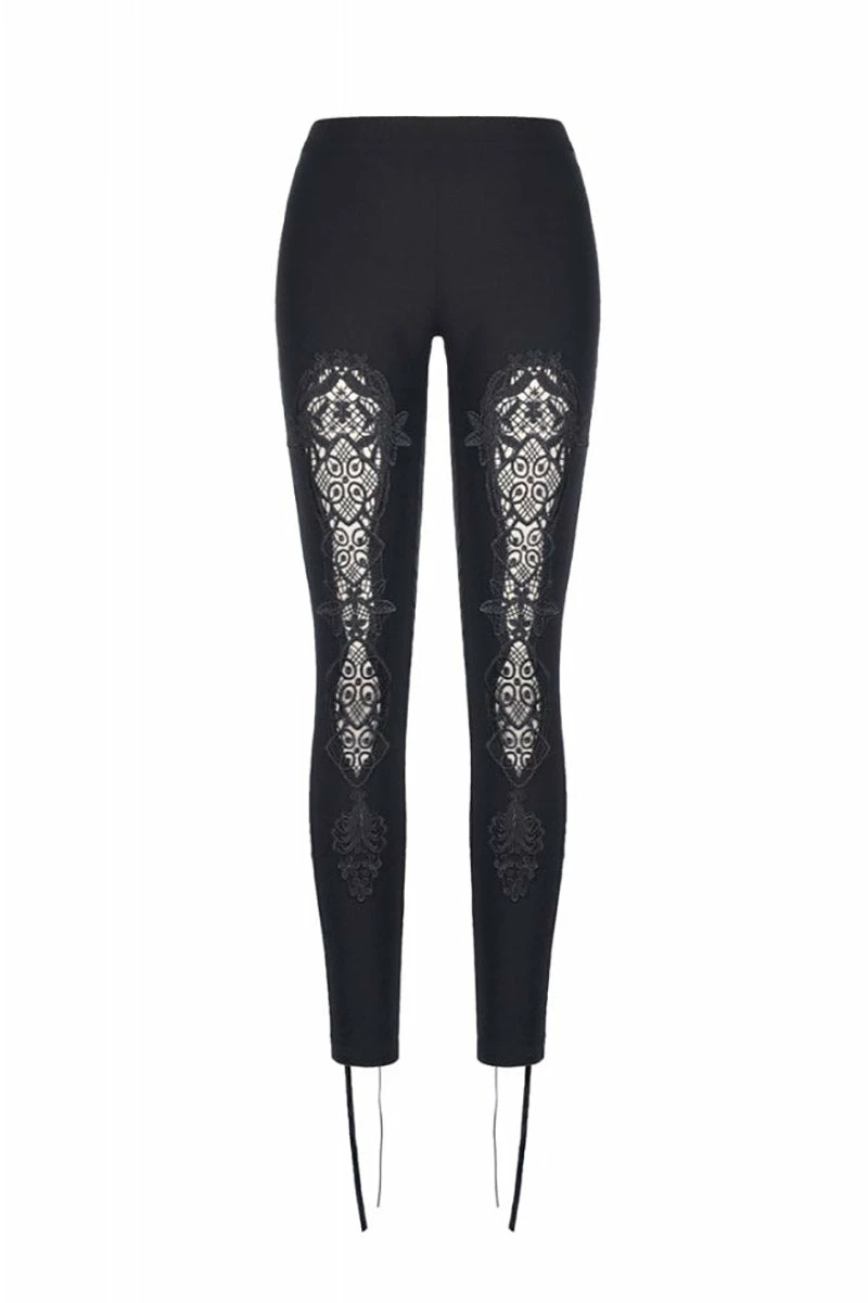 DARK IN LOVE Floral Witch Lace-Up Leggings 7 DARK IN LOVE Floral Witch Lace-Up Leggings - Image 5