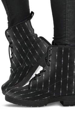 Gallery Serpentine Gothic Pinstripe, Vegan Boots, FREE SHIPPING